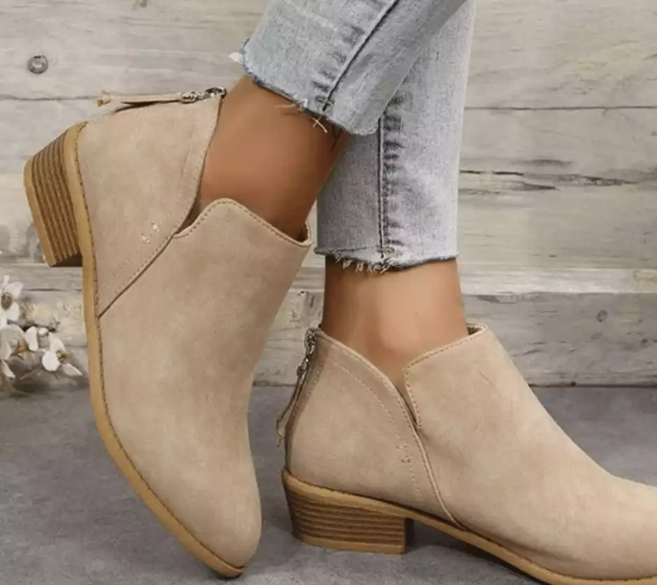Tan Leather Booties